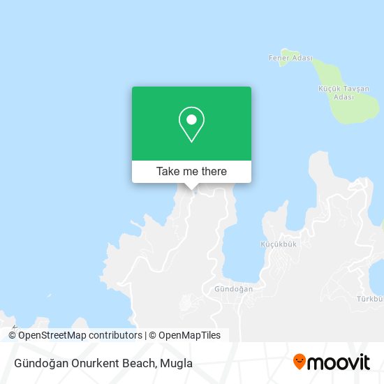 Gündoğan Onurkent Beach map