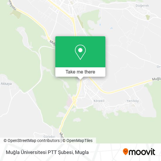 Muğla Üniversitesi PTT Şubesi map