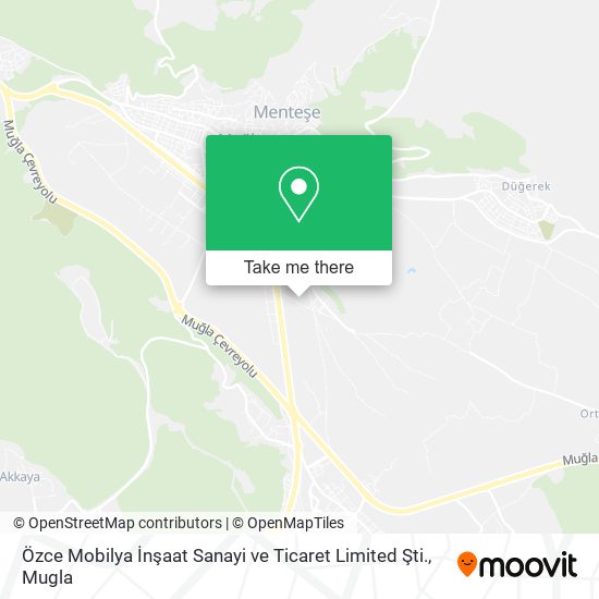 Özce Mobilya İnşaat Sanayi ve Ticaret Limited Şti. map