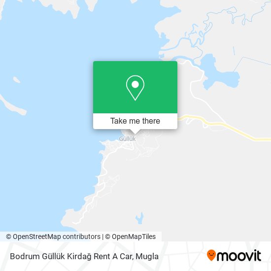 Bodrum Güllük Kirdağ Rent A Car map