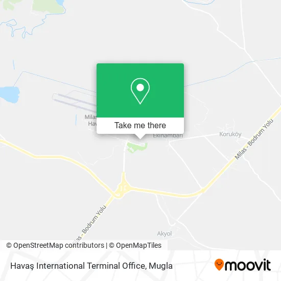 Havaş International Terminal Office map