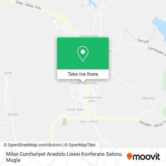 Milas Cumhuriyet Anadolu Lisesi Konferans Salonu map