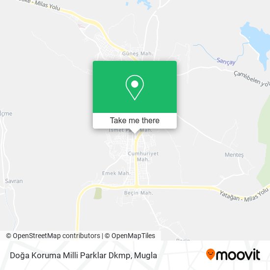 Doğa Koruma Milli Parklar Dkmp map