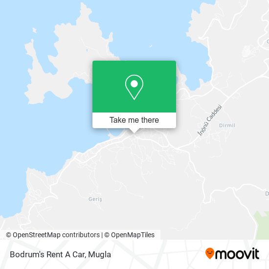 Bodrum's Rent A Car map