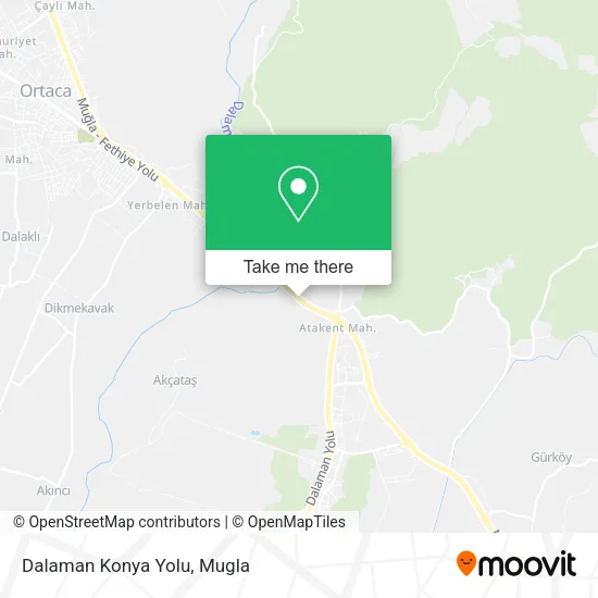 Dalaman Konya Yolu map
