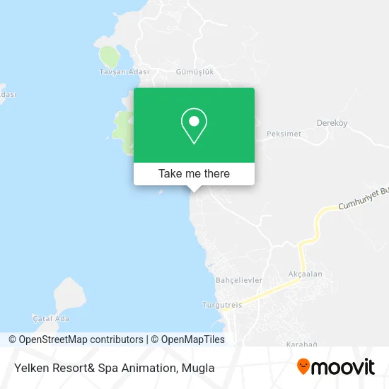 Yelken Resort& Spa Animation map