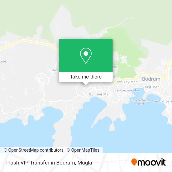Flash VIP Transfer in Bodrum map