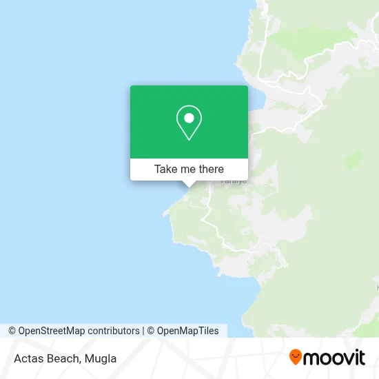 Actas Beach map