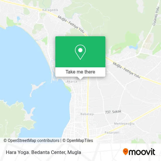 Hara Yoga. Bedanta Center map