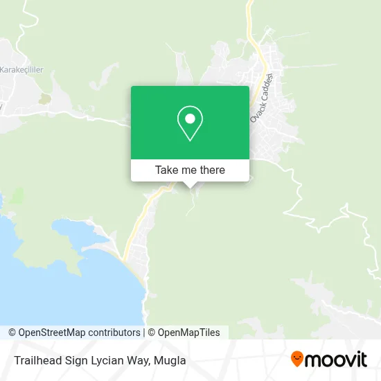 Trailhead Sign Lycian Way map