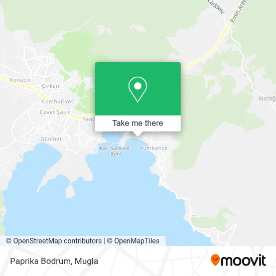 Paprika Bodrum map