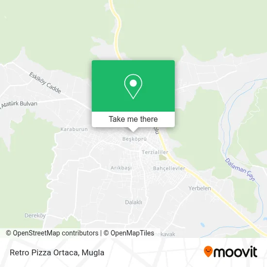 Retro Pizza Ortaca map