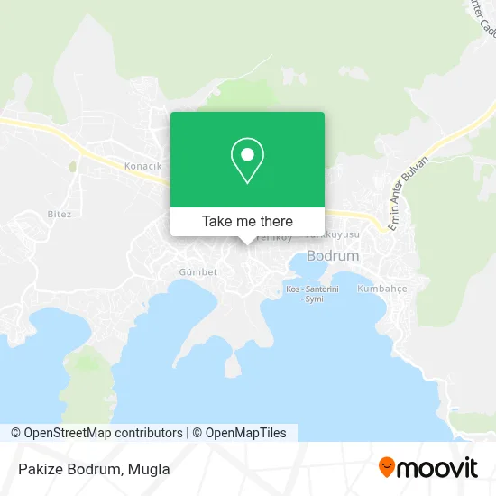 Pakize Bodrum map