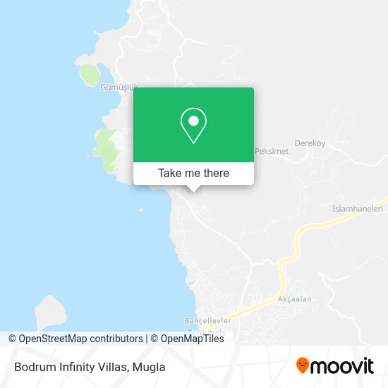 Bodrum Infinity Villas map