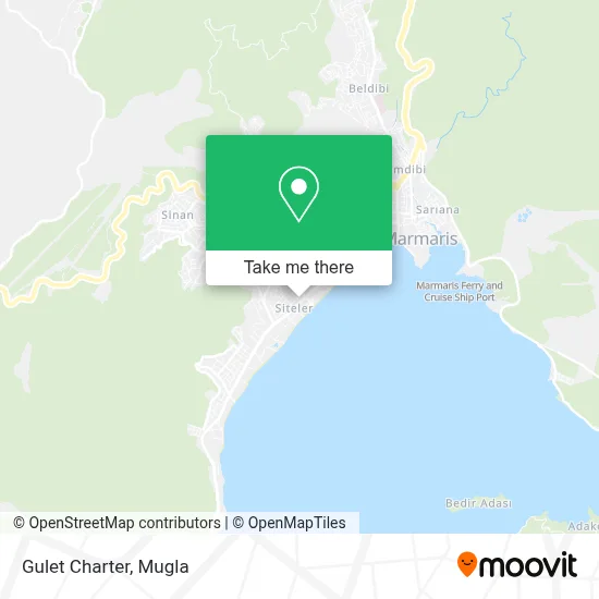 Gulet Charter map