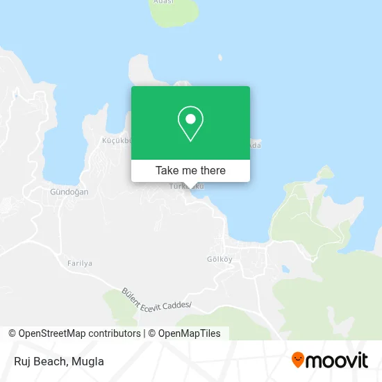Ruj Beach map