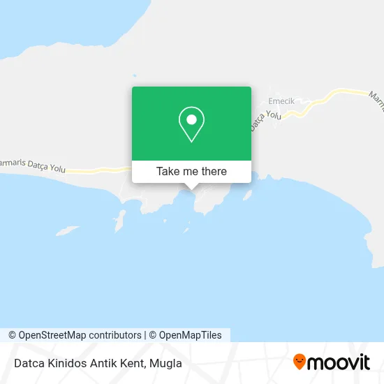Datca Kinidos Antik Kent map