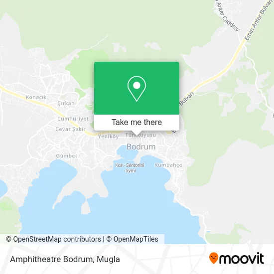 Amphitheatre Bodrum map