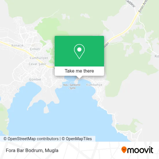 Fora Bar Bodrum map
