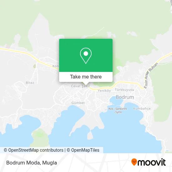 Bodrum Moda map