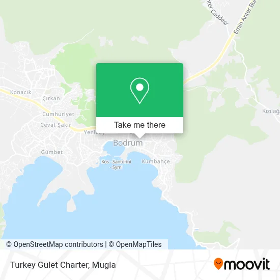 Turkey Gulet Charter map