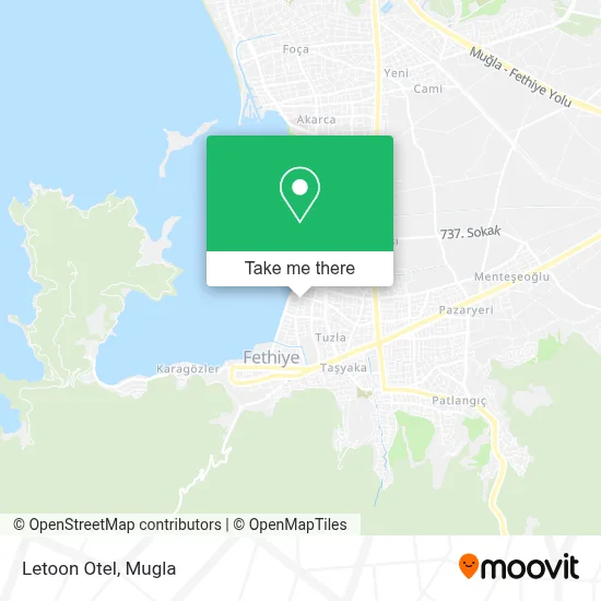 Letoon Otel map