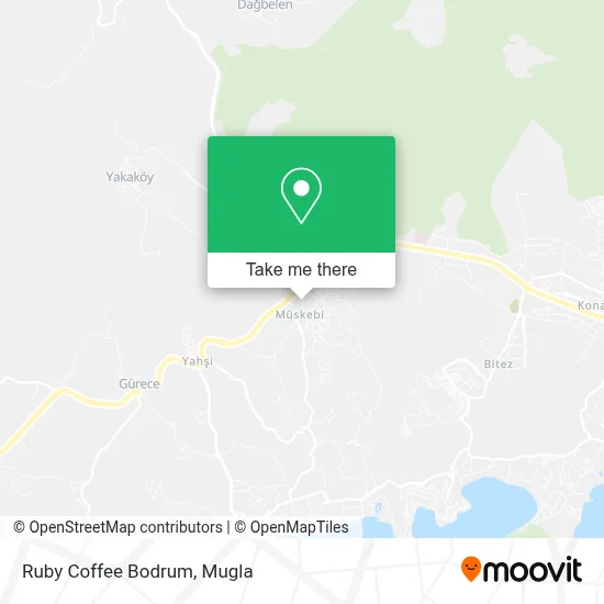 Ruby Coffee Bodrum map