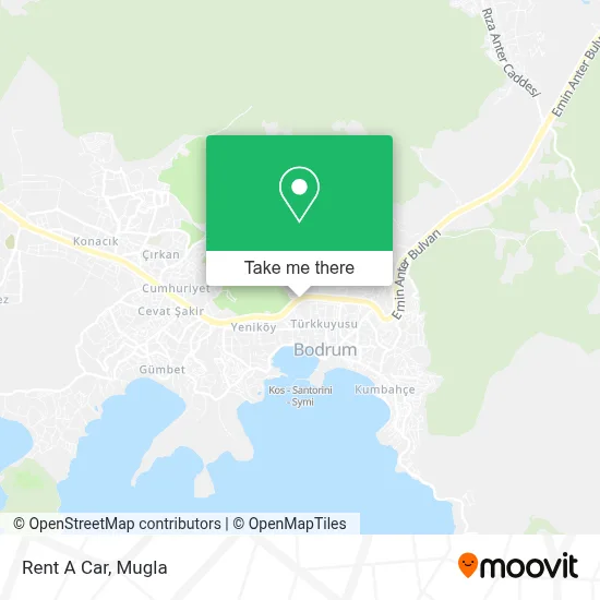 Rent A Car map