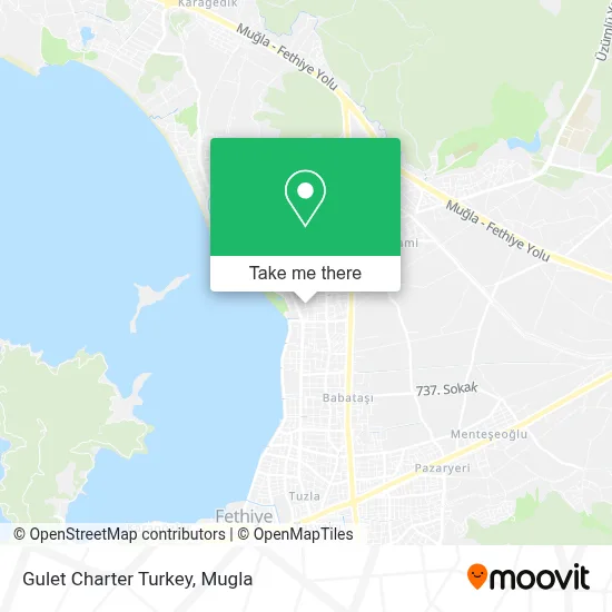 Gulet Charter Turkey map