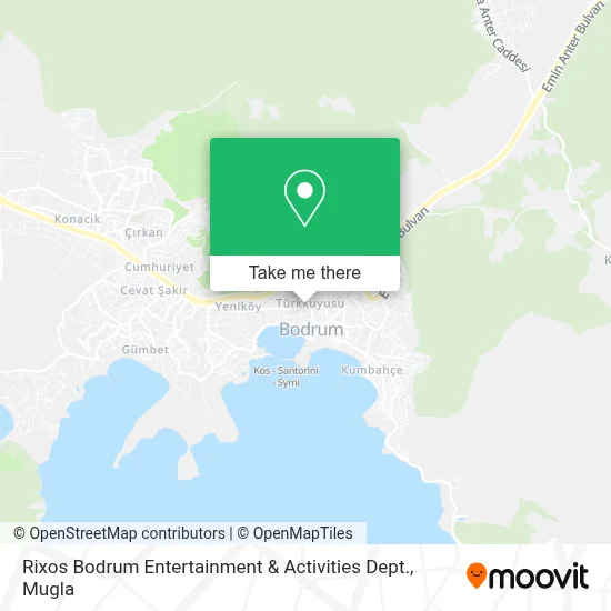 Rixos Bodrum Entertainment & Activities Dept. map