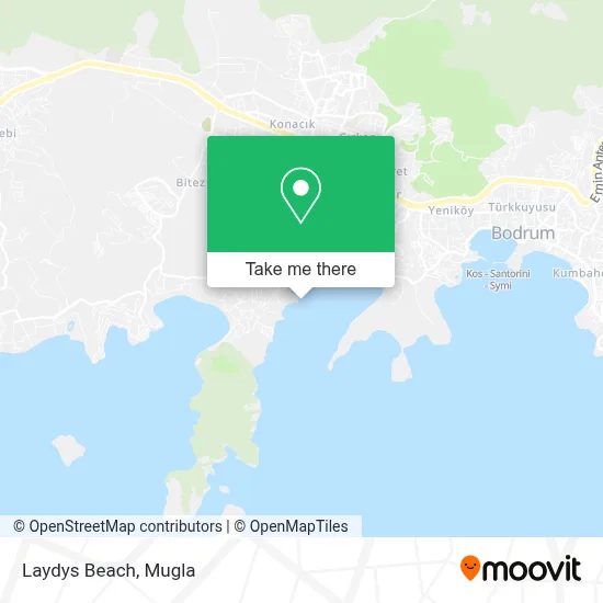 Laydys Beach map