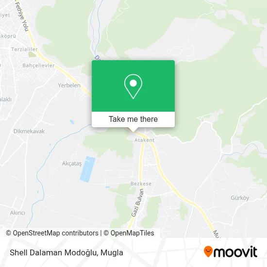 Shell Dalaman Modoğlu map