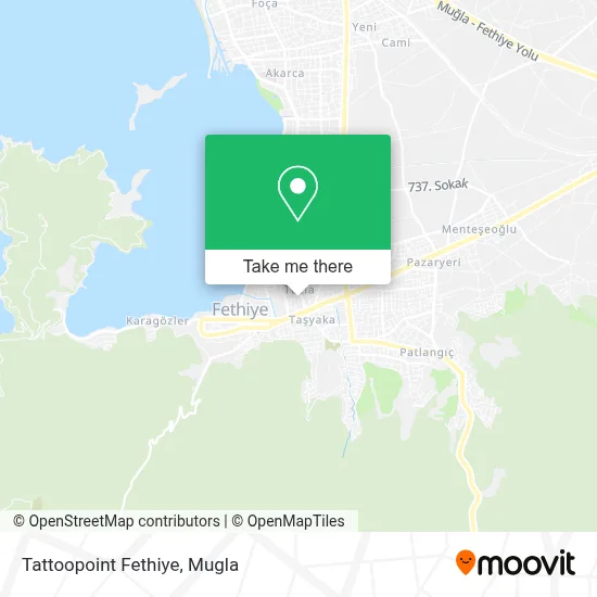 Tattoopoint Fethiye map