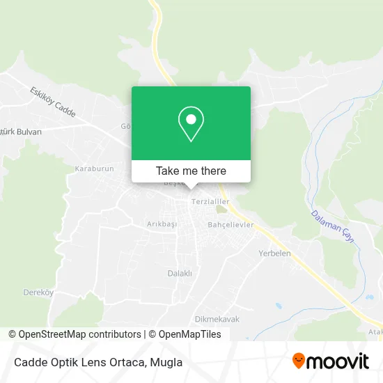 Cadde Optik Lens Ortaca map