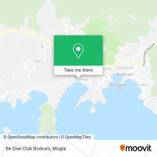 Be One Club Bodrum map