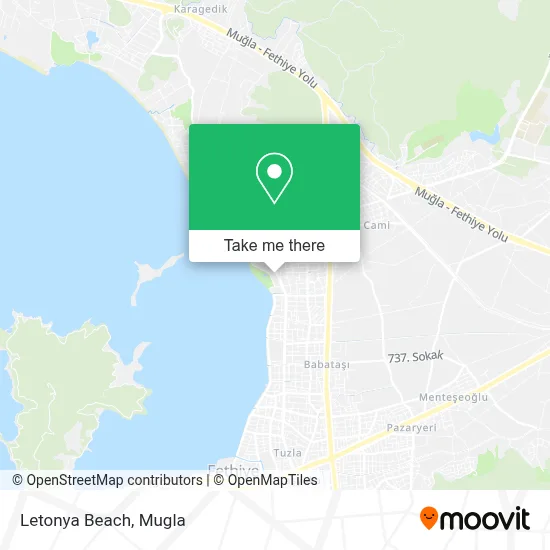 Letonya Beach map
