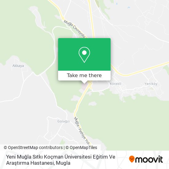 Yeni Muğla Sıtkı Koçman Üniversitesi Eğitim Ve Araştırma Hastanesi map