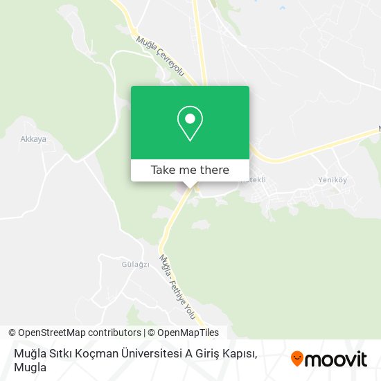 Muğla Sıtkı Koçman Üniversitesi A Giriş Kapısı map