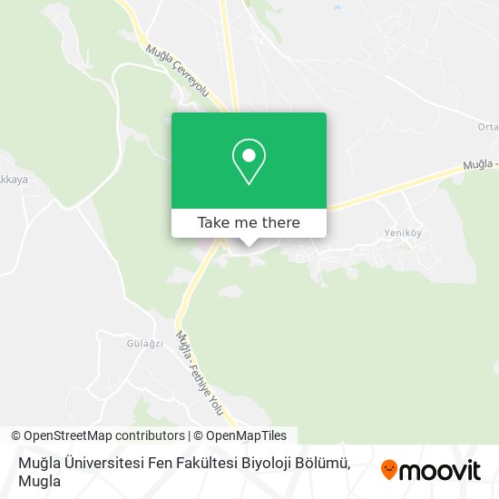 Muğla Üniversitesi Fen Fakültesi Biyoloji Bölümü map
