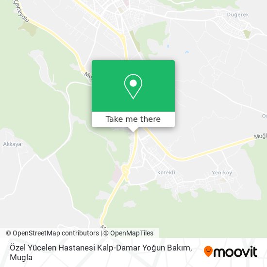Özel Yücelen Hastanesi Kalp-Damar Yoğun Bakım map