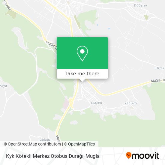 Kyk Kötekli Merkez Otobüs Durağı map