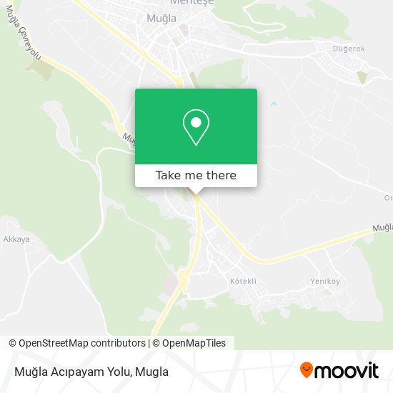 Muğla Acıpayam Yolu map