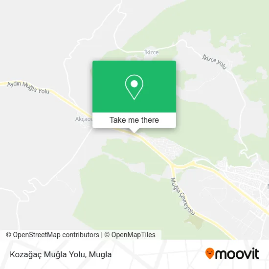 Kozağaç Muğla Yolu map