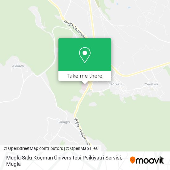 Muğla Sıtkı Koçman Üniversitesi Psikiyatri Servisi map