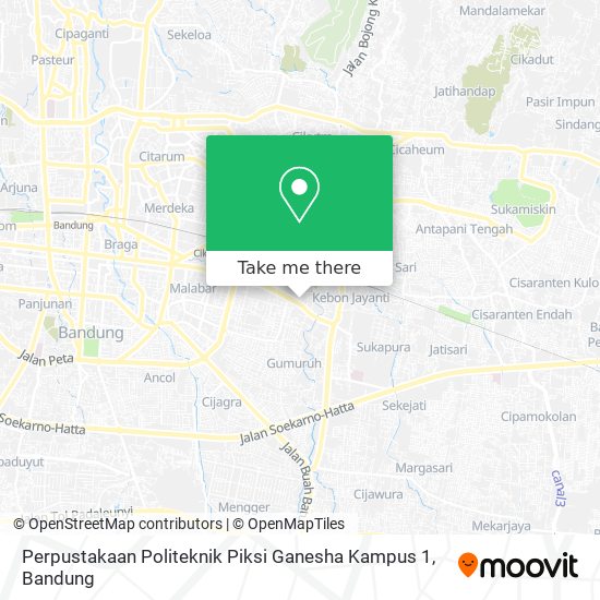 Perpustakaan Politeknik Piksi Ganesha Kampus 1 map