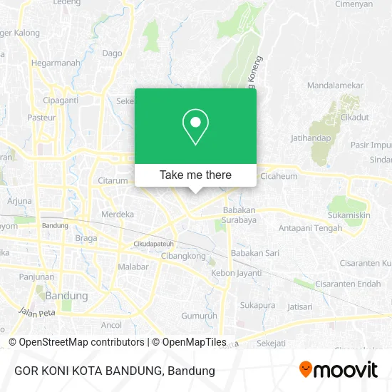 GOR KONI KOTA BANDUNG map