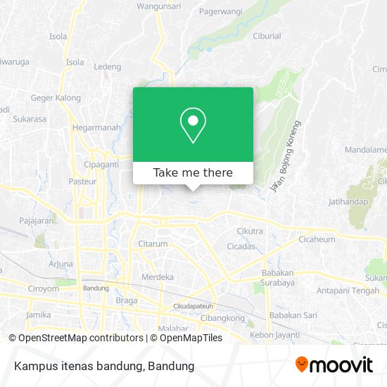 Kampus itenas bandung map