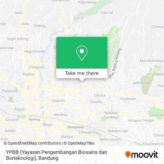 YPBB (Yayasan Pengembangan Biosains dan Bioteknologi) map