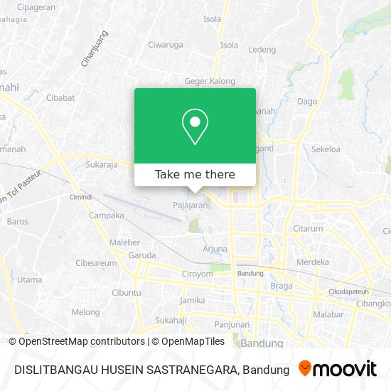 DISLITBANGAU HUSEIN SASTRANEGARA map