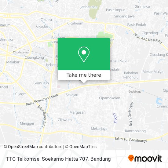 TTC Telkomsel Soekarno Hatta 707 map